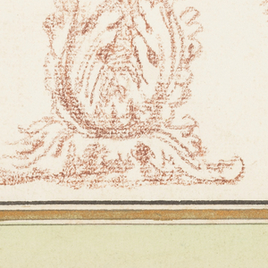 Drawing, Urn and leaf-like ornament, ca. 1759–70