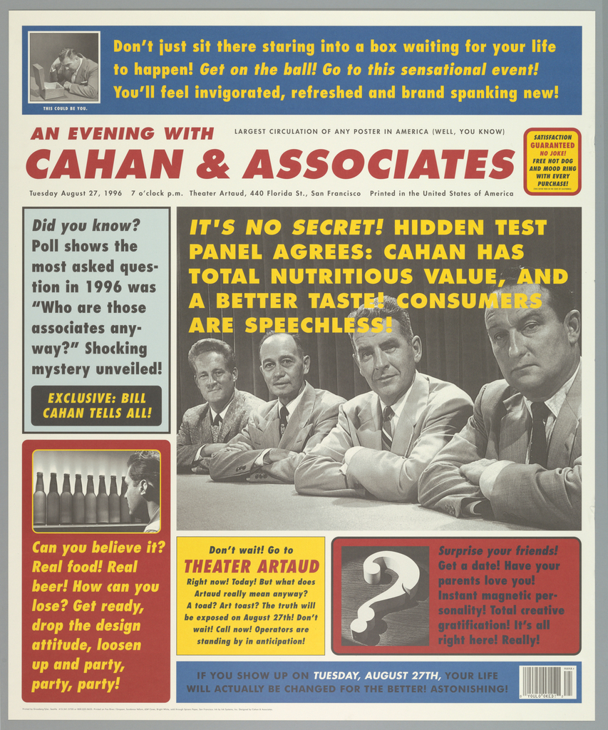 Poster, An Evening with Cahan and Associates