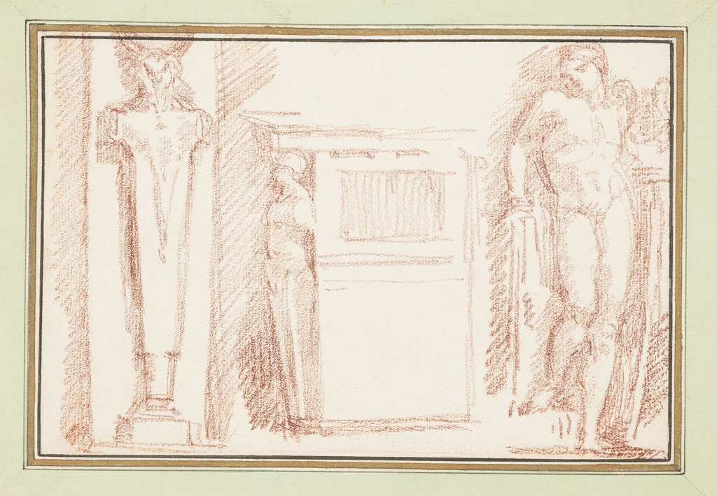 Drawing, Studies with figure of Apollo from Raphel's School of Athens