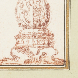 Drawing, Cabinet, fountain and pillar, ca. 1759–70