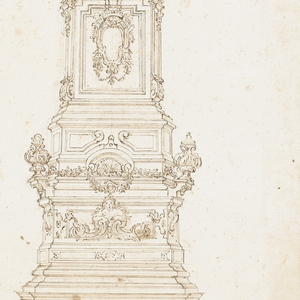 Drawing, Design for the Obelisk of St. Dominic, Piazza San Domenico Maggiore, Naples, ca. 1737