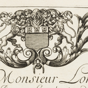 Print, Dedication page, from Diverses pièces de serruriers (Various Designs for Locksmiths), 1662