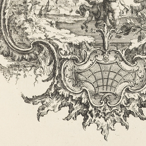 Print, Design for Cartouche, 1738