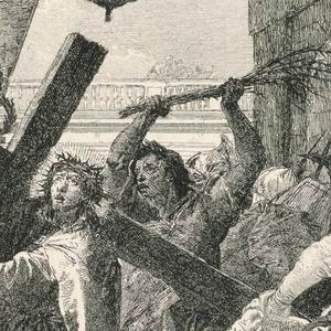 Print, Via Crucis - Station II, He takes the Cross on His Shoulders, ca. 1749