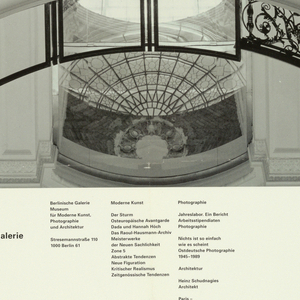 Poster, "Jehreslabor Ein Bericht/ Martin-Gropius-Bau": for exhibition at Berlinsche Galerie June, 4 1992 - July 19, 1992, 1992