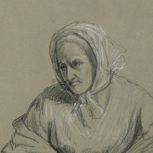 Drawing, Study for "Martha Washington Reception", 1860