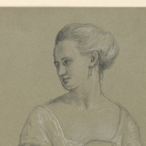 Drawing, Study for "Martha Washington Reception", 1860