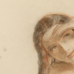 Drawing, Female Nude with Left Han, ca. 1845
