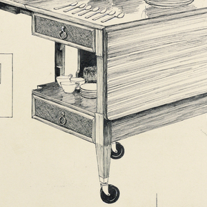 Drawing, Drawing for Advertising, sideboards, November 1954