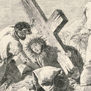 Print, Via Crucis - Station VII, He falls Beneath the Cross the Second Time, ca. 1749