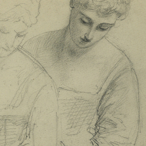Drawing, Woman Standing, Separate, 1860