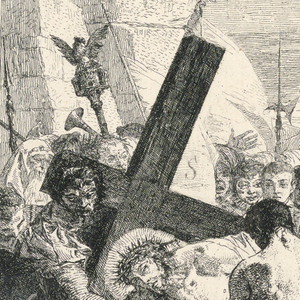 Print, Via Crucis - Station IX, He Falls Beneath the Cross the Third Time, ca. 1749