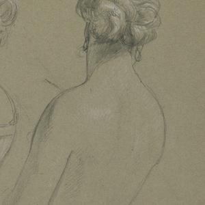 Drawing, Study for "Martha Washington Reception", 1860