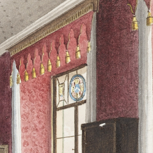 Drawing, The Red Room, Schloss Fischbach, ca. 1846
