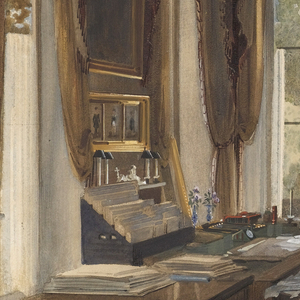 Drawing, The Study of King Louis-Philippe at Neuilly, 1845