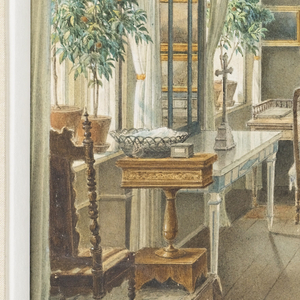 Drawing, The Music Room of Fanny Hensel (née Mendelssohn), 1849