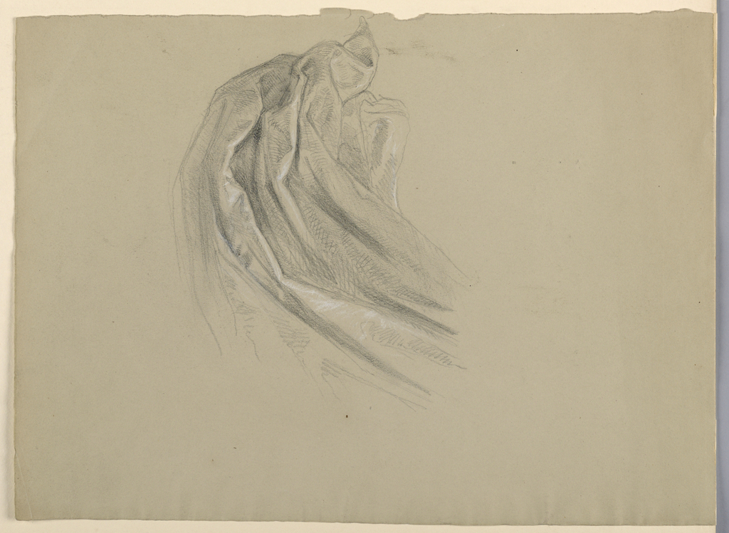 Drawing, Drapery Study for "A Magdalen"