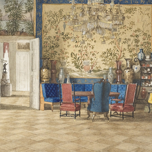 Drawing, The Chinese Room in the Royal Palace, Berlin, 1850