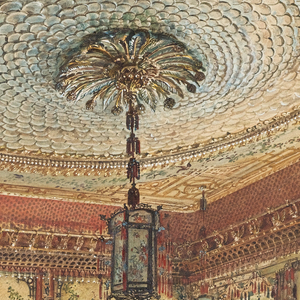 Drawing, The Japanese Salon, Villa Hügel, Hietzing, Vienna, 1855