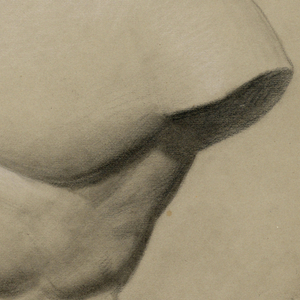 Drawing, Male Torso From a Plaster, 1840
