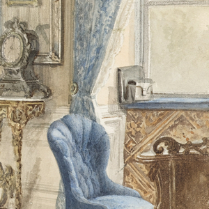 Drawing, Salon Siebleben, near Gotha, Germany, 1856