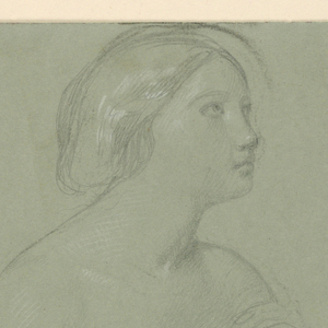 Drawing, Study for "A Magdalen", F, 1852