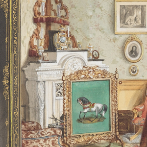 Drawing, A Sitting Room with a Writing Table, 1867