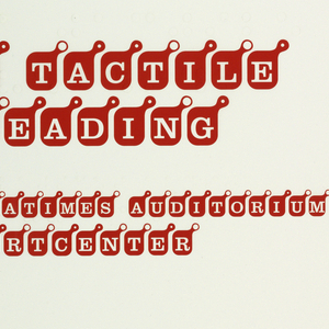 Poster, Touching Graphic Design: A Tactile Reading, 2008