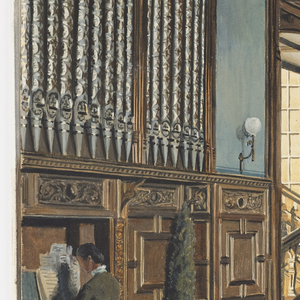 Drawing, The Interior of Hall Place, Leigh, near Tonbridge, Kent, 1879
