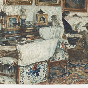 Drawing, Salon in the Apartment of Count Lanckoronski in Vienna, possibly 1869