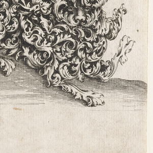 Print, Lion and Hare Composed of Ornamental Leaf-Work, from Neue-ersonnene Gold-Schmieds Grillen (New Designs for Ornaments in Gold), 1698