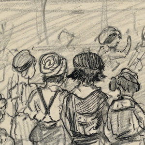 Drawing, Around the Carousel, ca. 1925