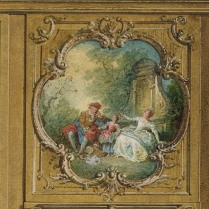 Drawing, Section of wall, small anti-chamber, Palace of Fontainebleau, 1885