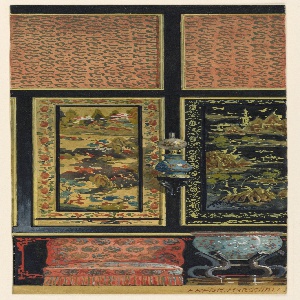 Drawing, Section of a wall, Chinese Room, Palace of Fontainebleau, ca. 1885