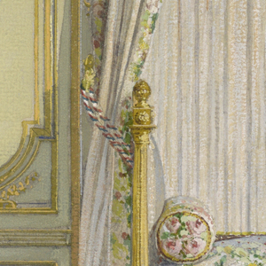 Drawing, Detail, bed alcove, Palace of Fontainebleau, ca. 1885