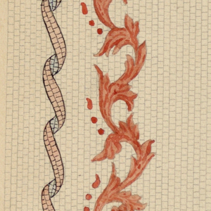 Drawing, Corner Design for Mosaic Floor, ca. 1900