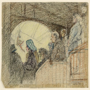 Drawing, Madison Square Garden Balcony, ca. 1925