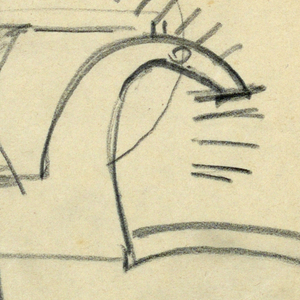 Drawing, Mounted archer