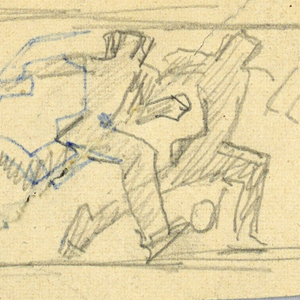 Drawing, Five soccer players