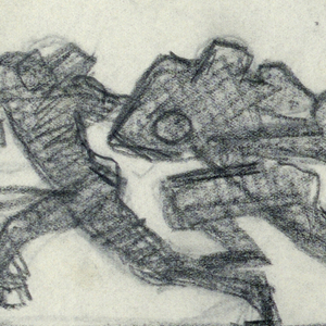 Drawing, Three football players