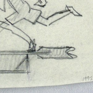 Drawing, Three soccer players