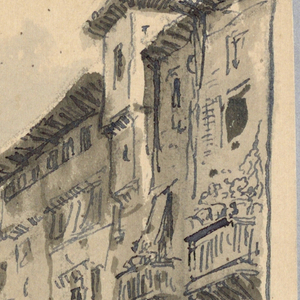 Drawing, The River Darro, Granada, 1870–75