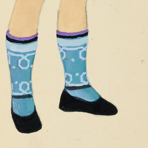 Drawing, Design for Knitted Stockings, 20th century