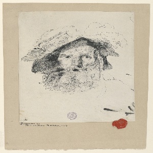 Drawing, Head of a Bearded Man, 1872–78