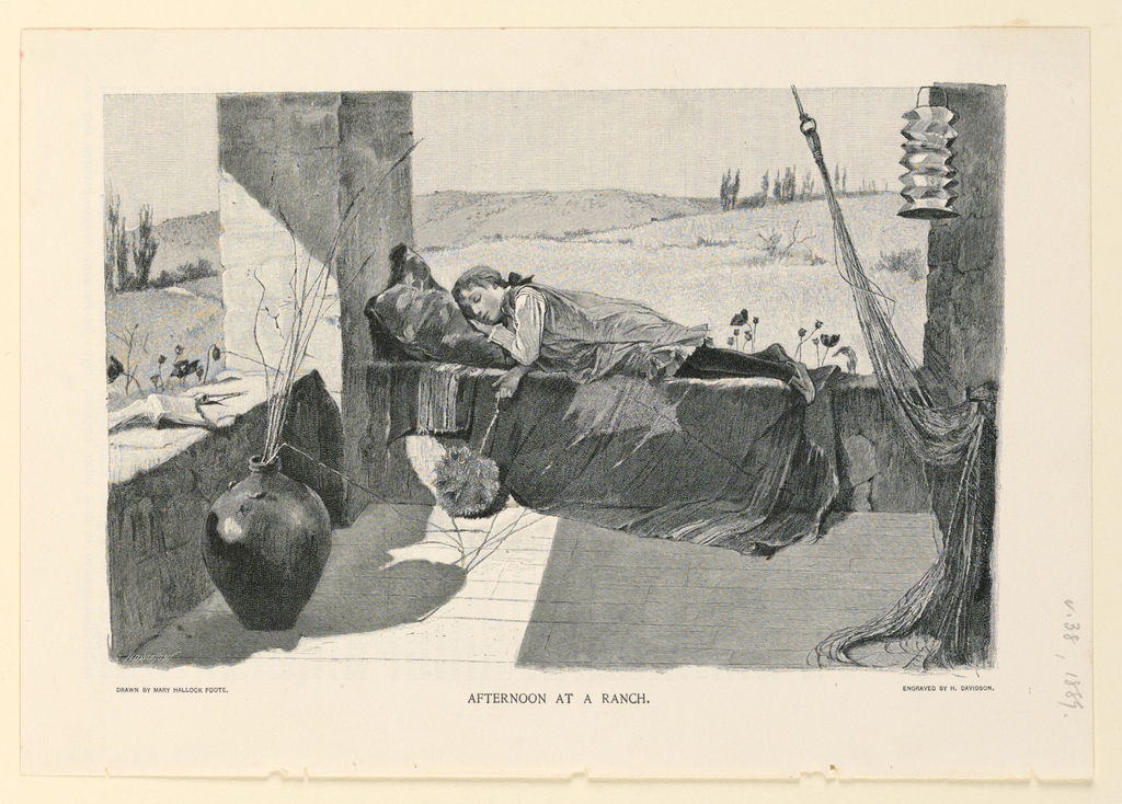 Print, Afternoon at a Ranch, Illustration for Century Magazine (XXVIII, No. 4, August 1889, p. 502)