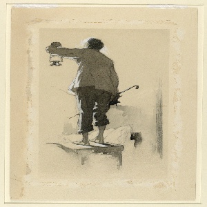 Drawing, To Explore by that Cheerless Illumination for Leaks, ca. 1904