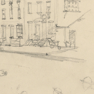 Drawing, Jersey Street, New York, ca. 1870