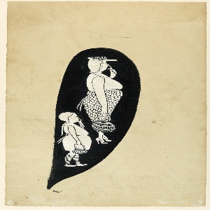 Drawing, Mother and Child eating Ice Cream Cones, 1941