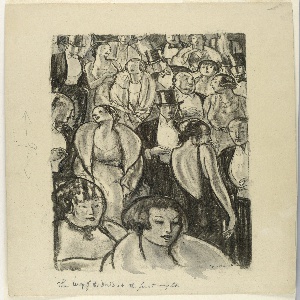 Drawing, The Way of the World at the First Night, Cartoon for the New Yorker, 1932–35