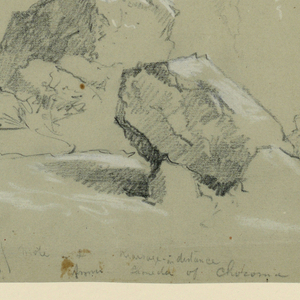 Drawing, Mountain Landscape